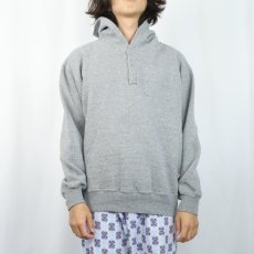 画像2: 90's RUSSELL ATHLETIC USA製 ヘンリーネック 無地スウェットフーディー L (2)