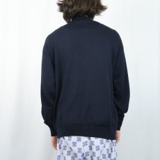 画像3: 70〜80's CHEMISE LACOSTE SPAIN製 ロゴワッペン ウール×アクリルニットセーター NAVY SIZE7 (3)
