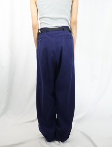 画像3: 50〜60's 2タック ウールスラックス NAVY W34 (3)