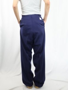 画像3: 60's 2タック ウールスラックス NAVY W31 (3)