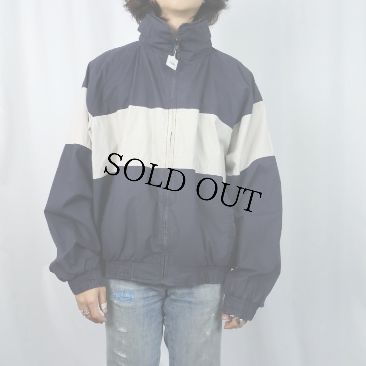画像3: 80〜90's Burberrys' リバーシブル コットンジップジャケット NAVY XL (3)