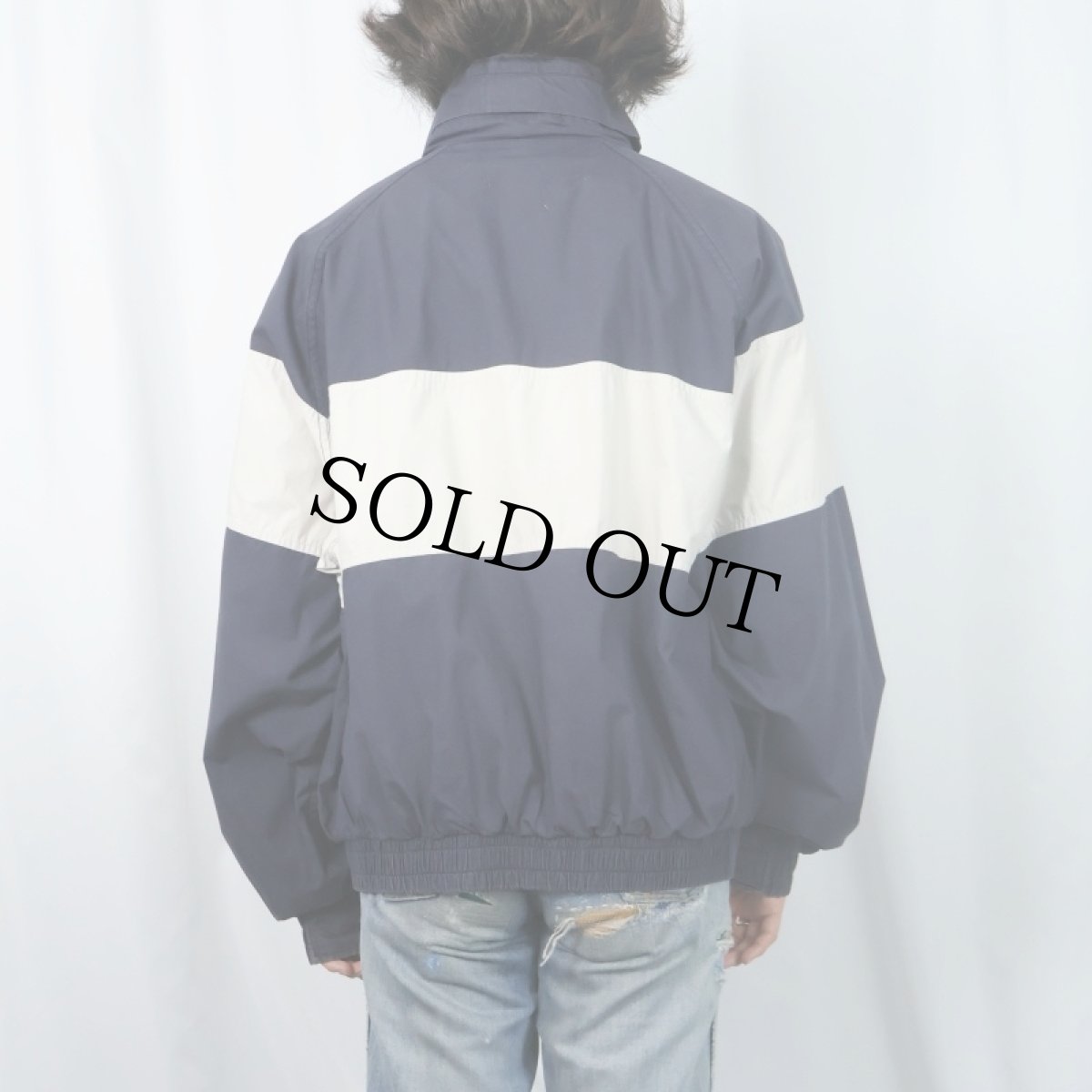 画像4: 80〜90's Burberrys' リバーシブル コットンジップジャケット NAVY XL (4)