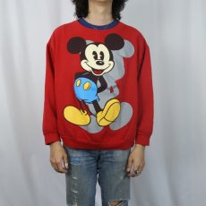 画像2: 90's MICKEY&CO. 青パンミッキー キャラクタープリントスウェット XL (2)