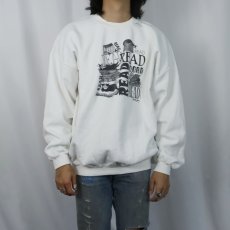 画像2: 2000's Edward Gorey "READ" イラストプリントスウェット XL (2)
