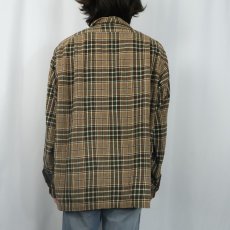 画像3: 70's PENDLETON USA製 チェック柄 ウールオープンカラーシャツ XL (3)