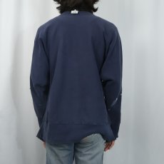 画像3: 80's Campion REVERSE WEAVE トリコタグ USA製 ペンキペイント 目付きスウェット NAVY L (3)