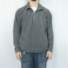 画像2: 90's EMS ITALY製 ハーフジップ フリースジャケット L (2)