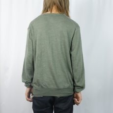 画像3: POLO Ralph Lauren ポニー無し Vネック メリノウール×シルクニットセーター L (3)