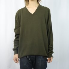 画像2: POLO Ralph Lauren ポニー無し Vネック カシミアニットセーター XL (2)