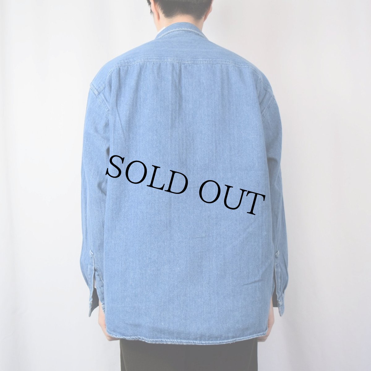 画像3: 90's L.L.Bean ストライプ柄織り デニムシャツ XL (3)