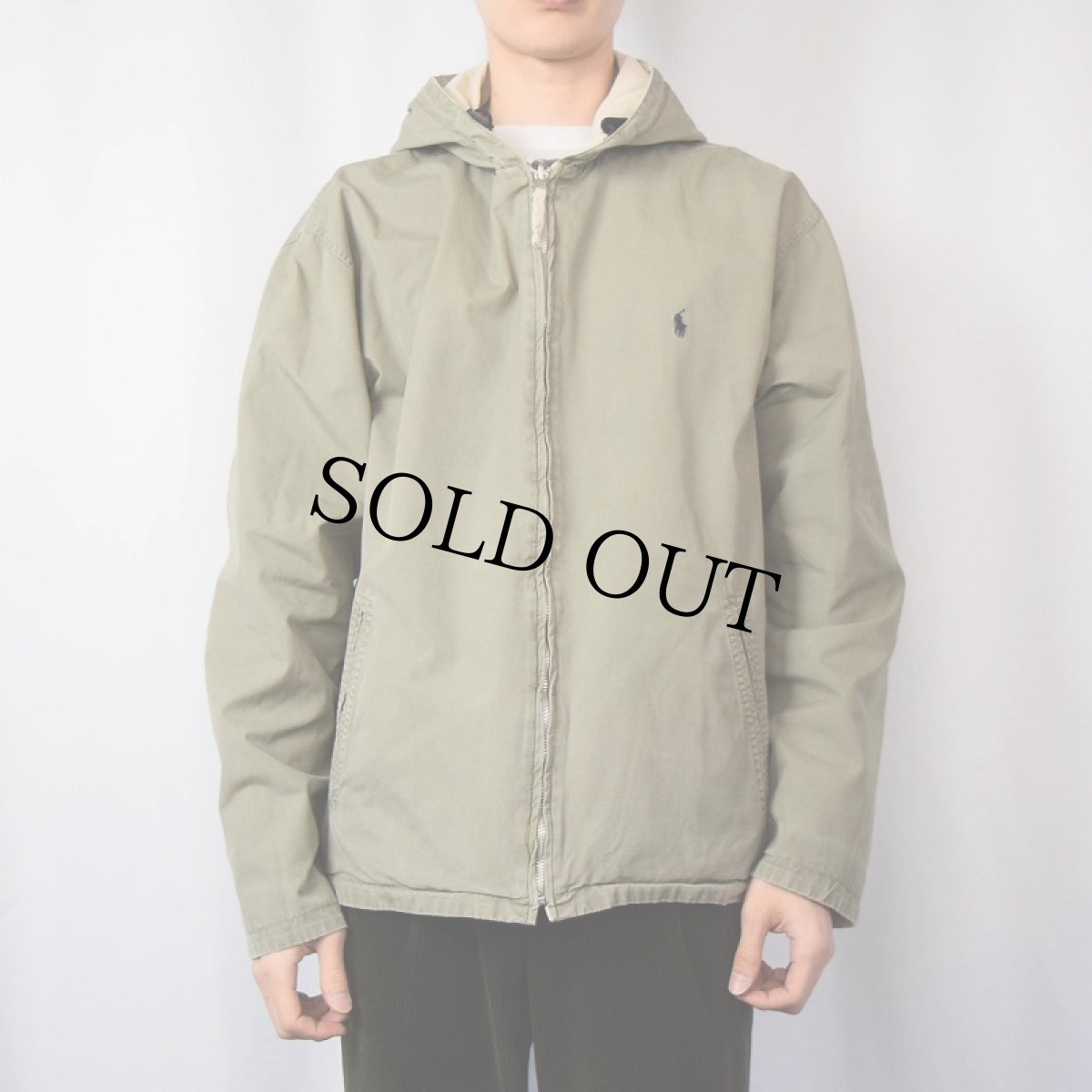 画像5: POLO Ralph Lauren リバーシブル コットンジップパーカー L (5)