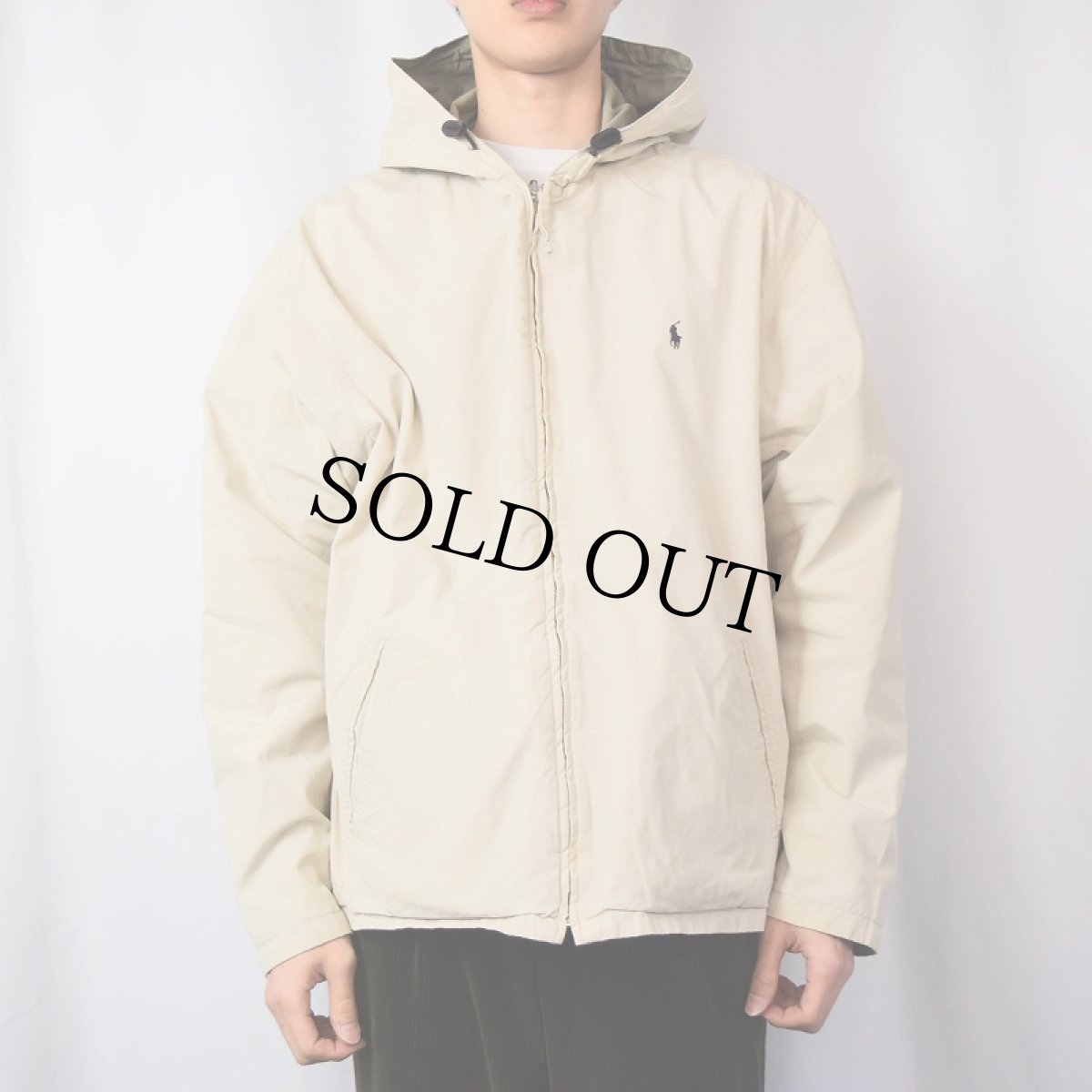画像3: POLO Ralph Lauren リバーシブル コットンジップパーカー L (3)