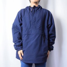 画像2: 90's L.L.Bean ナイロンアノラックパーカー NAVY XL (2)