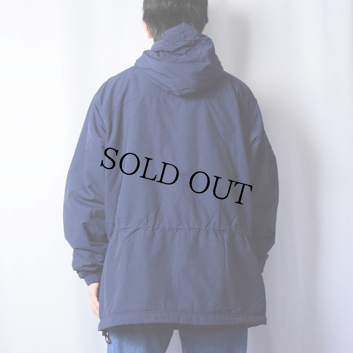 画像3: 90's L.L.Bean ナイロンアノラックパーカー NAVY XL (3)