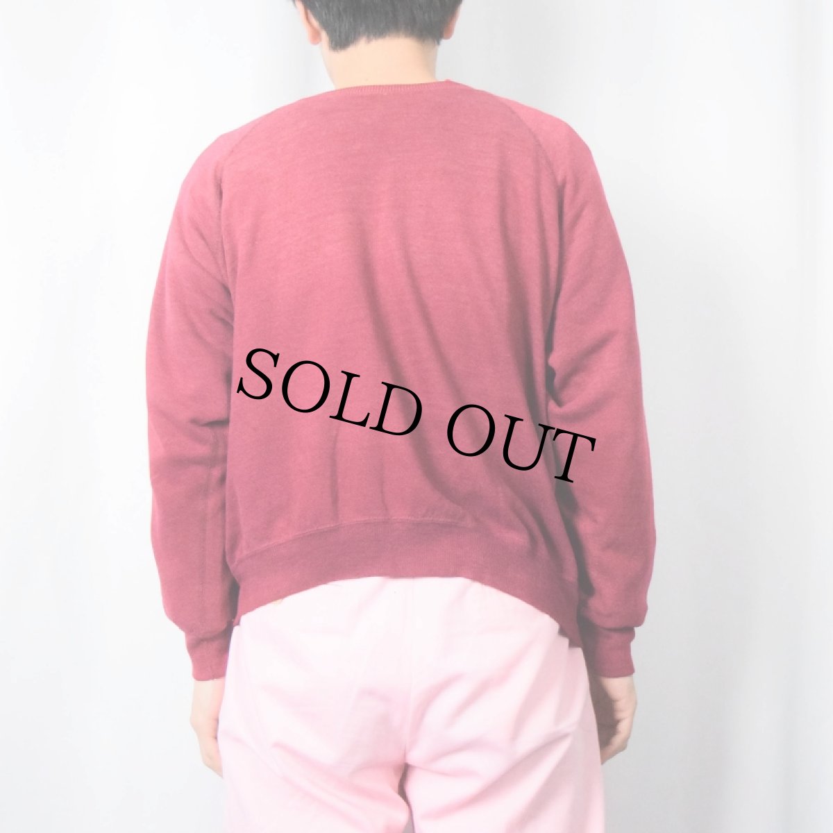 画像3: 80's ARTEX USA製 "U.S.ARMY FT. DIX. N.J." フロッキープリントラグランスウェット L (3)