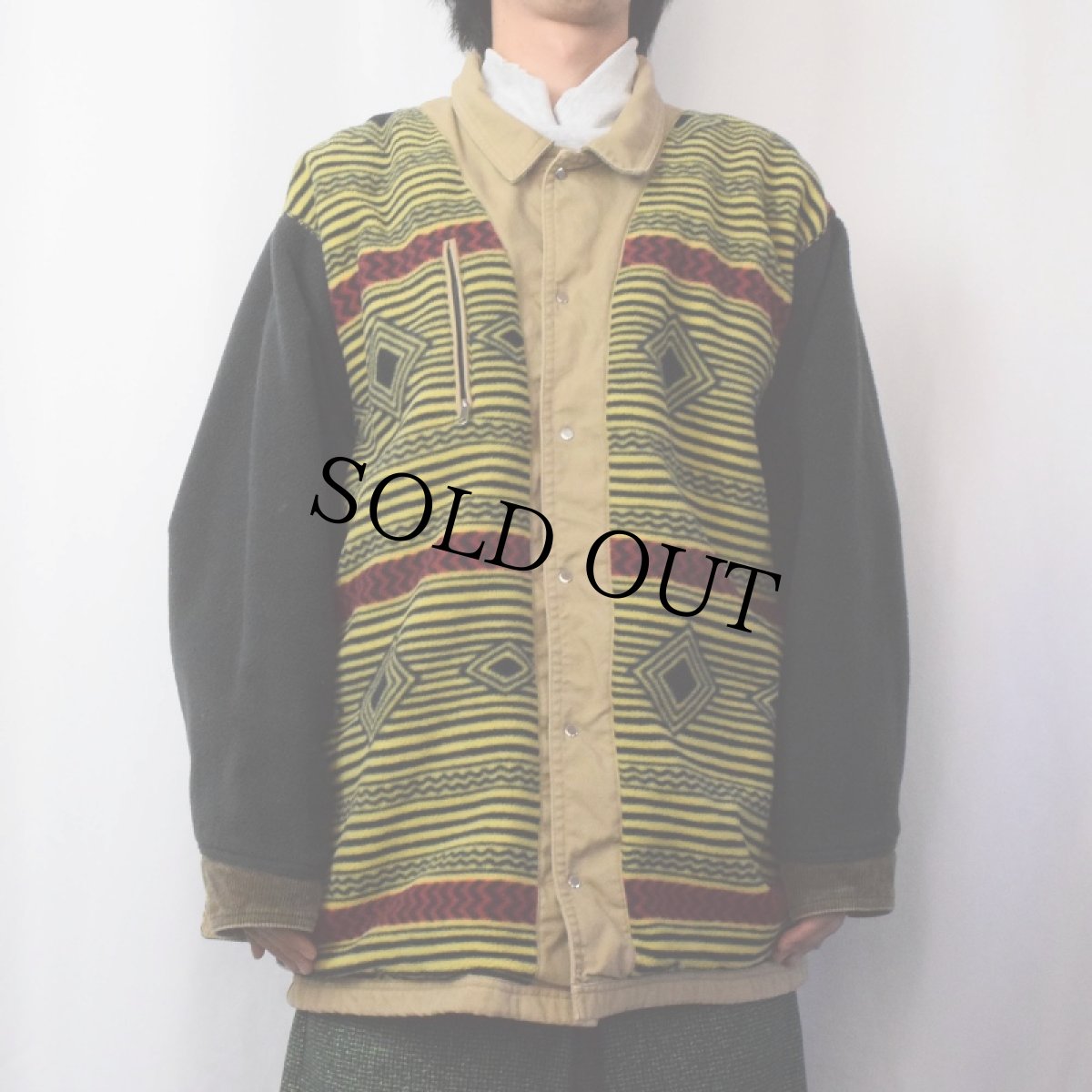 画像5: 90's Patagonia ブルズアイ柄ライナー ヌエボレンジコート L (5)