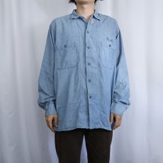画像2: VINTAGE U.S.NAVY シャンブレーシャツ (2)