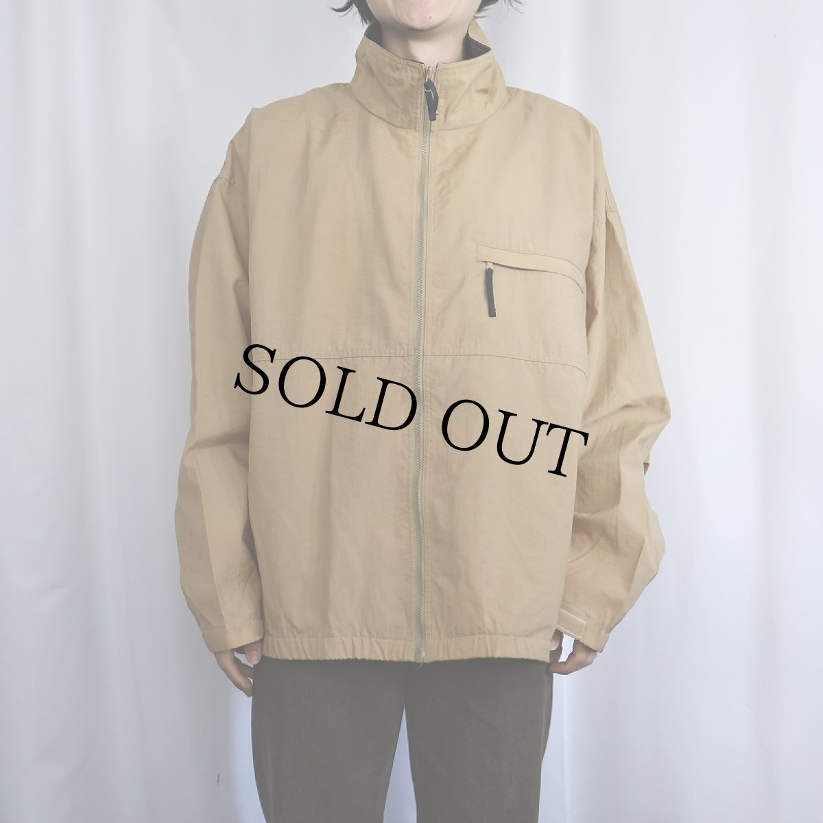 画像2: 【SALE】 90's LANDS' END ナイロンジップジャケット L (2)
