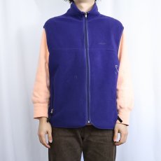 画像2: 90's Patagonia USA製 ロゴ刺繍 フリースベスト L (2)