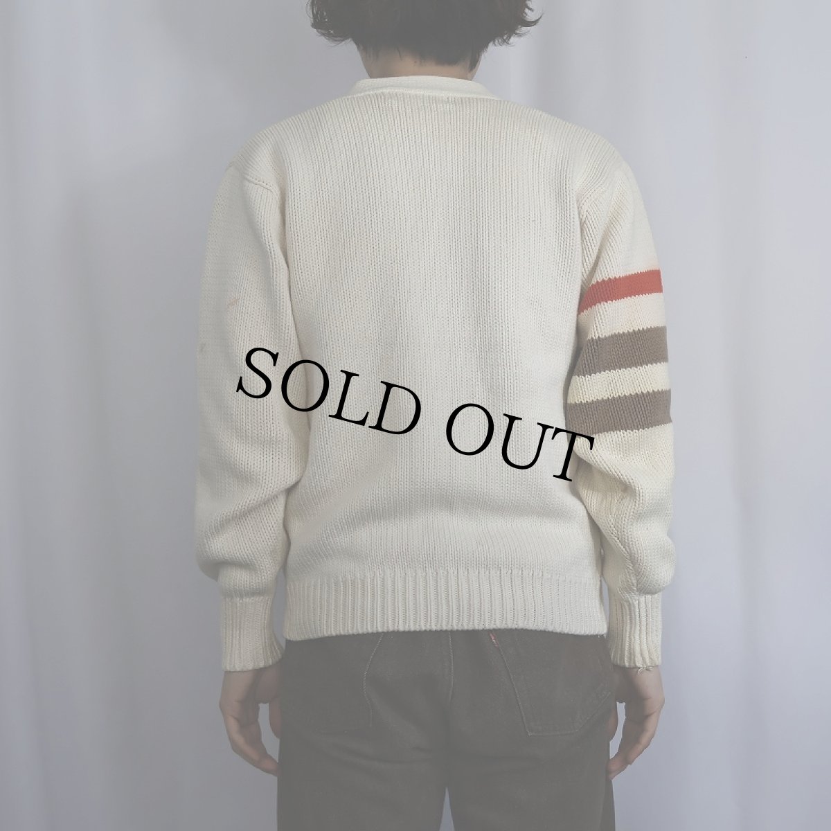 画像3: Ralph Lauren コットンニットカーディガン M (3)