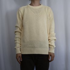 画像2: 90's Eddie Bauer コットンニットセーター M (2)