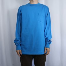 画像2: 90's LANDS' END USA製 無地ポケットロンT L (2)