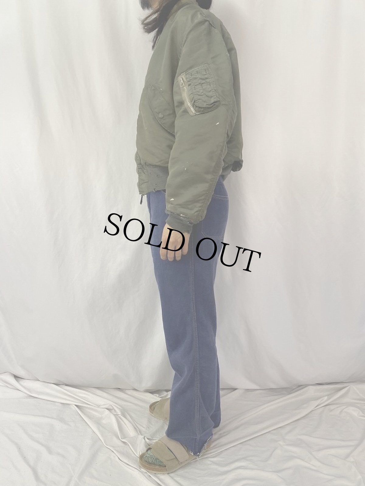 画像4: 70's U.S.AIR FORCE L-2B フライトジャケット LARGE (4)