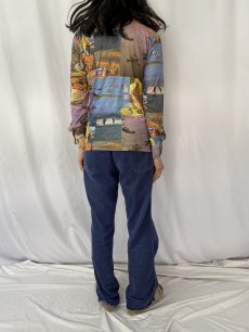 画像4: 70’s Kmart 総柄 アセテート×ナイロンシャツ M (4)