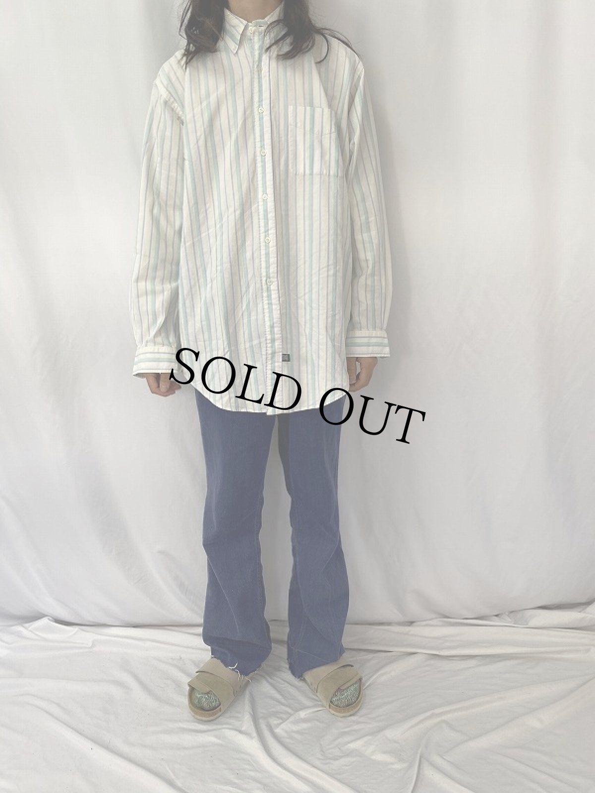 画像2: 80's〜90's POLO COUNTRY Ralph Lauren マルチストライプ柄 コットンシャツ L (2)