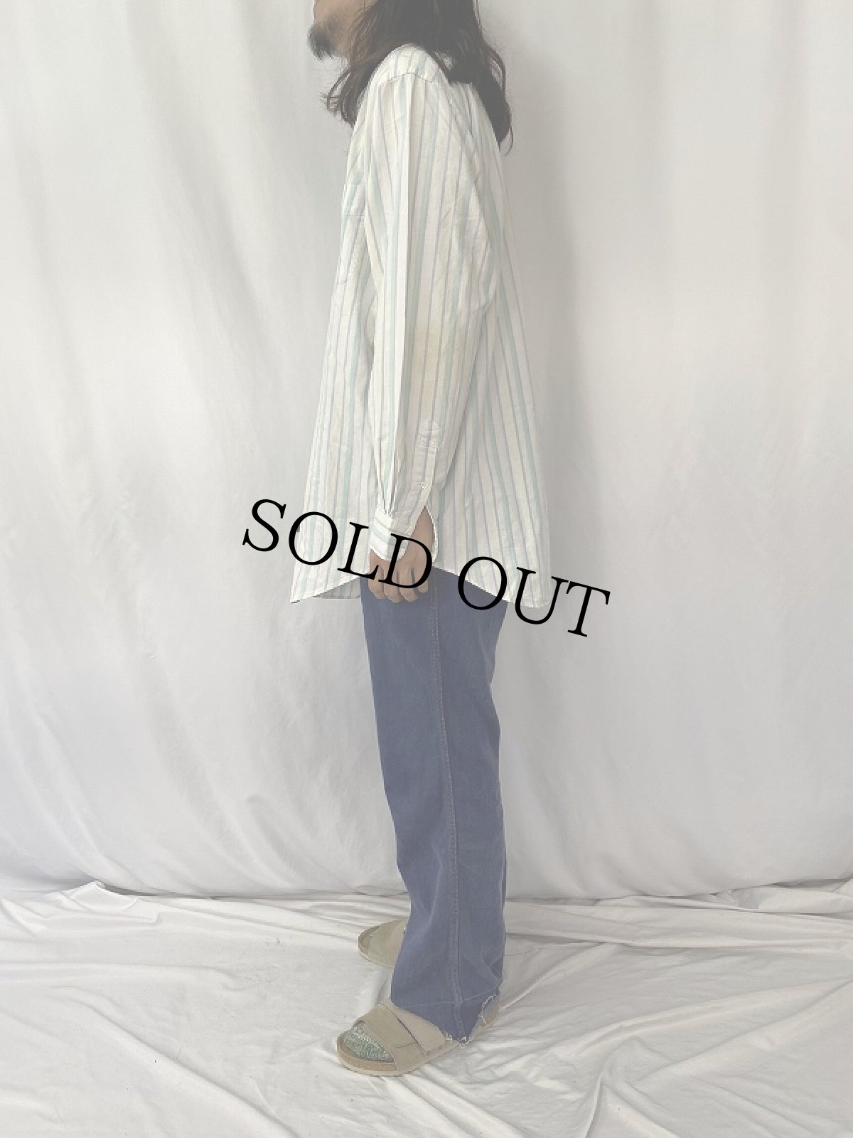 画像3: 80's〜90's POLO COUNTRY Ralph Lauren マルチストライプ柄 コットンシャツ L (3)