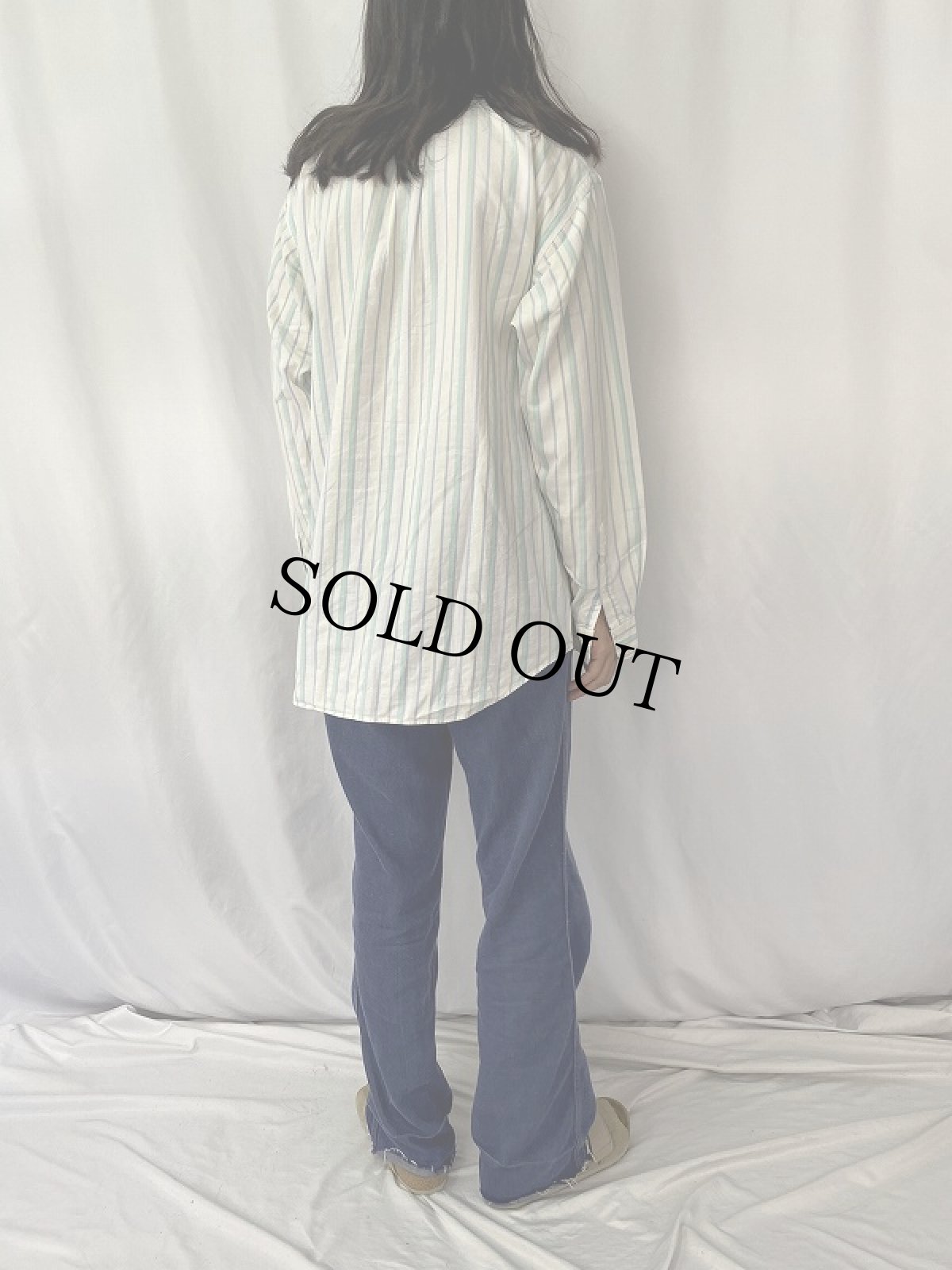 画像4: 80's〜90's POLO COUNTRY Ralph Lauren マルチストライプ柄 コットンシャツ L (4)