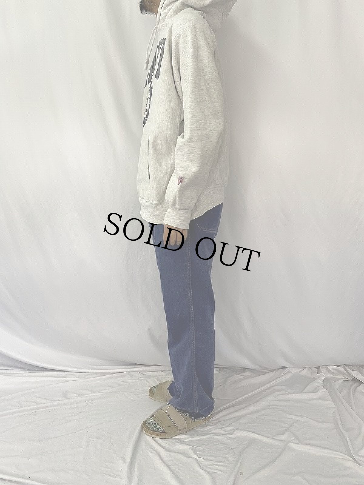 画像3: 90's REVERE WEAVE TYPE USA製 "NAVY" プリントスウェットフーディー XL (3)