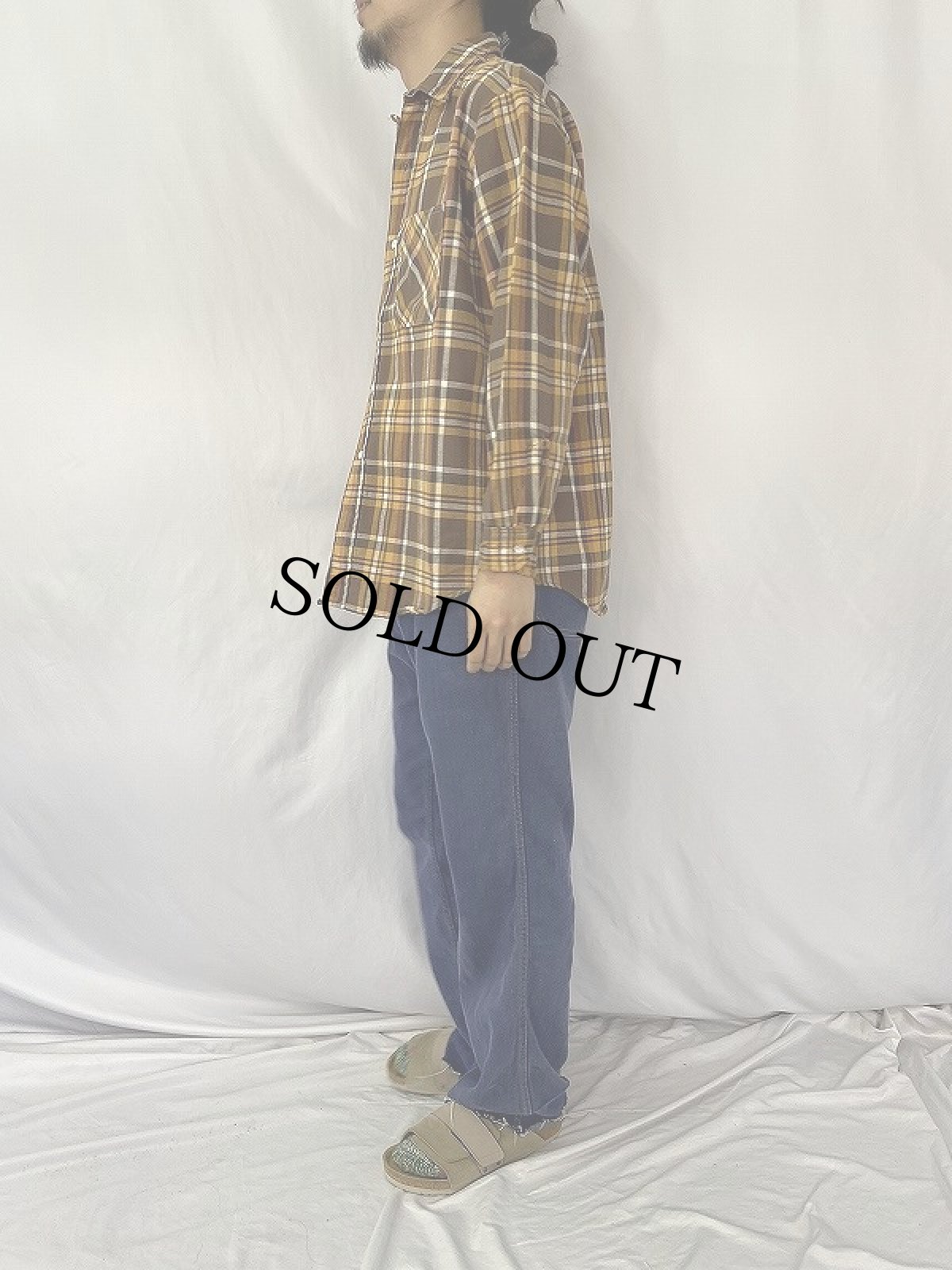 画像3: 70's JCPenney BIGMAC チェック柄 ヘビーネルシャツ L (3)