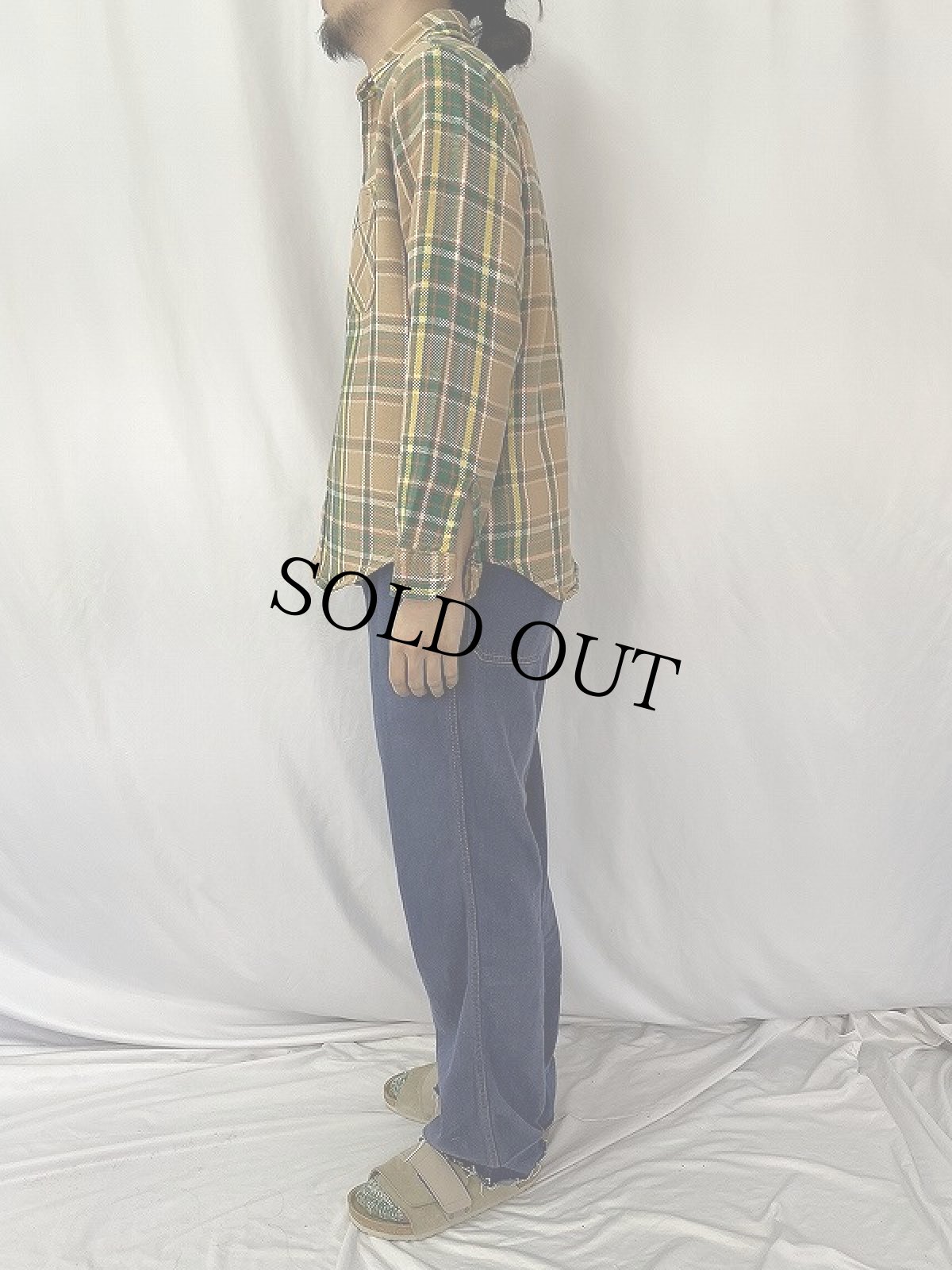 画像3: 70's JCPenney BIGMAC チェック柄 ヘビーネルシャツ M (3)