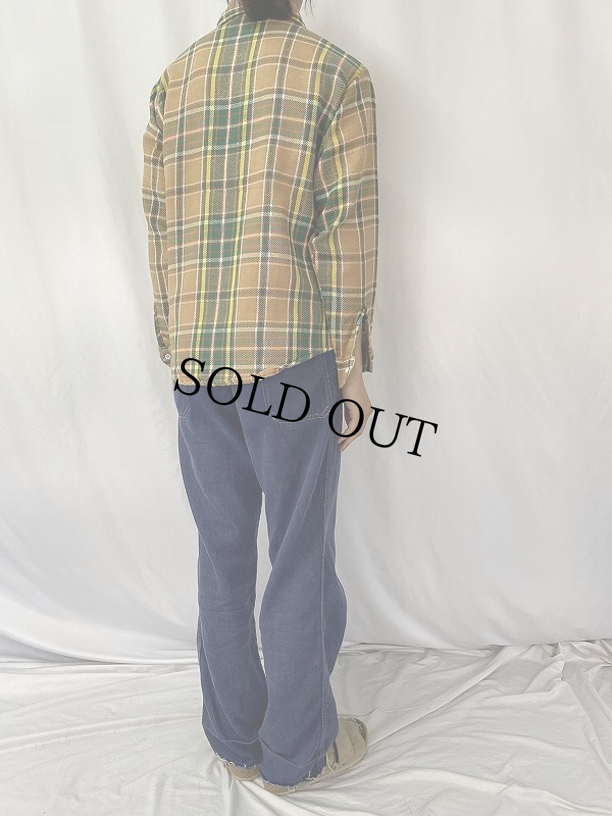 画像4: 70's JCPenney BIGMAC チェック柄 ヘビーネルシャツ M (4)