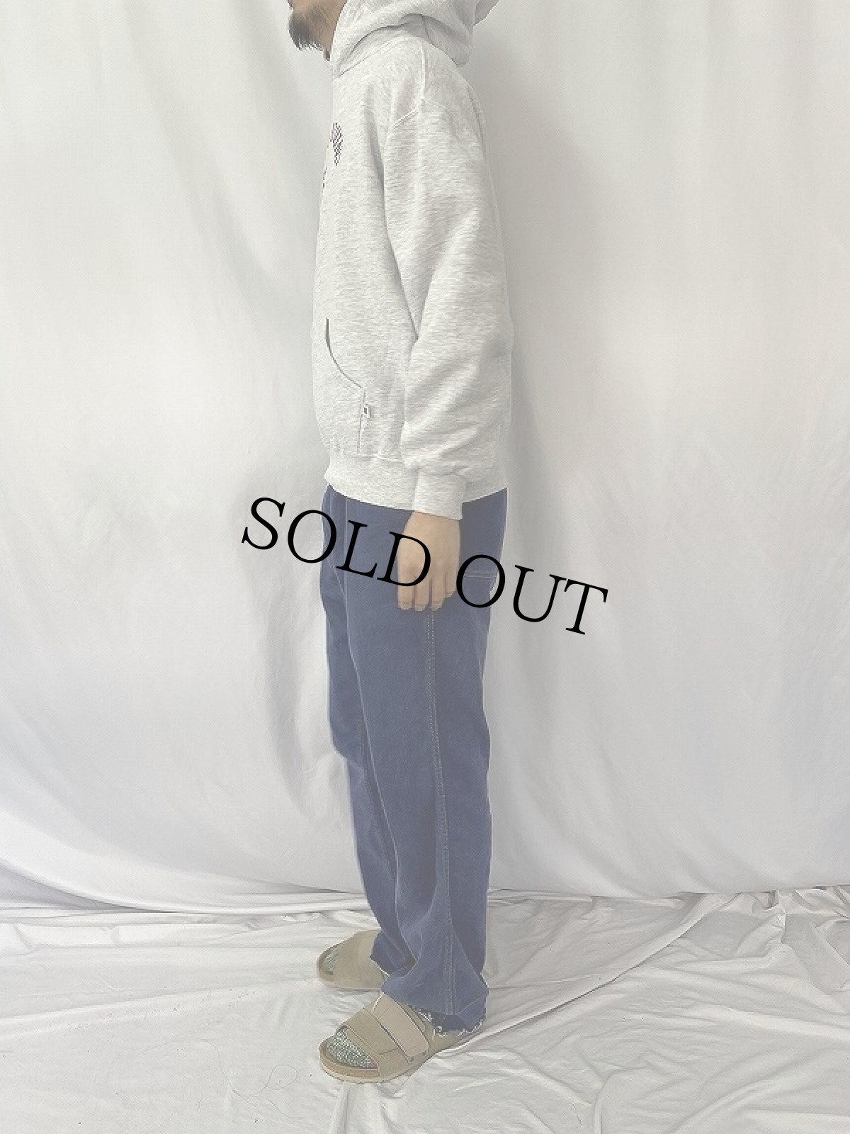 画像3: 90's〜 USA製 "BLEVINS BRUINS" プリントスウェットフーディー L (3)