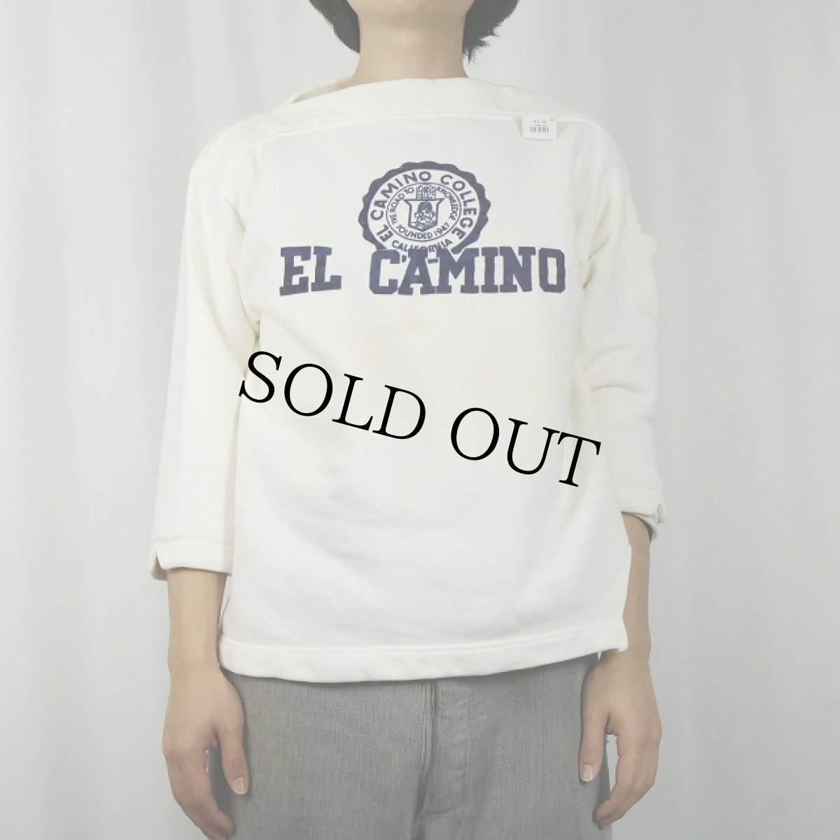 画像2: 60's "EL CAMINO" フロッキープリントスウェット (2)