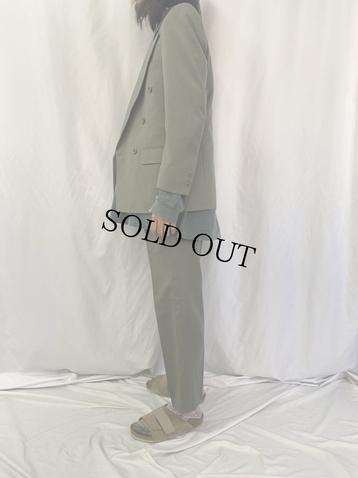 画像3: 80's CIRCOLA MODA USA製 ウールダブルブレストテーラードジャケット/スラックス SETUP (3)