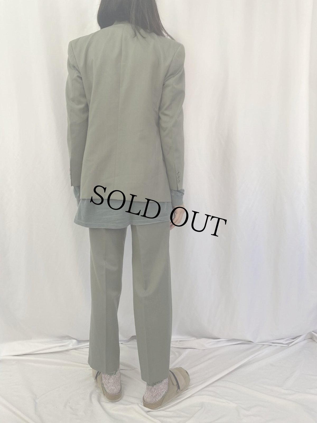 画像4: 80's CIRCOLA MODA USA製 ウールダブルブレストテーラードジャケット/スラックス SETUP (4)