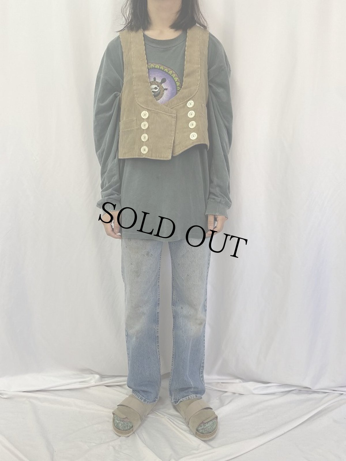 画像3: GERMANY製 コーデュロイ ロガーベスト (3)