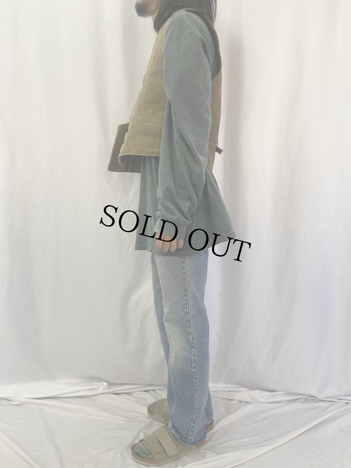 画像4: GERMANY製 コーデュロイ ロガーベスト (4)