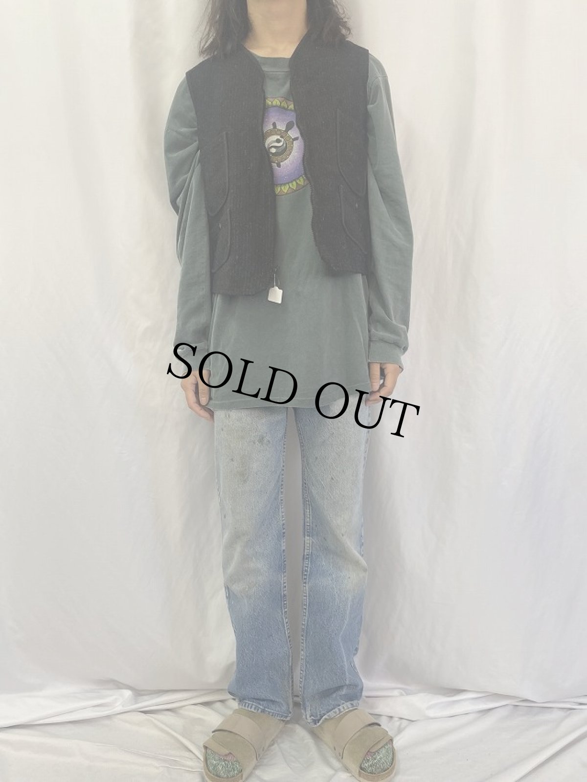 画像2: 90's Woolrich メルトンベスト (2)