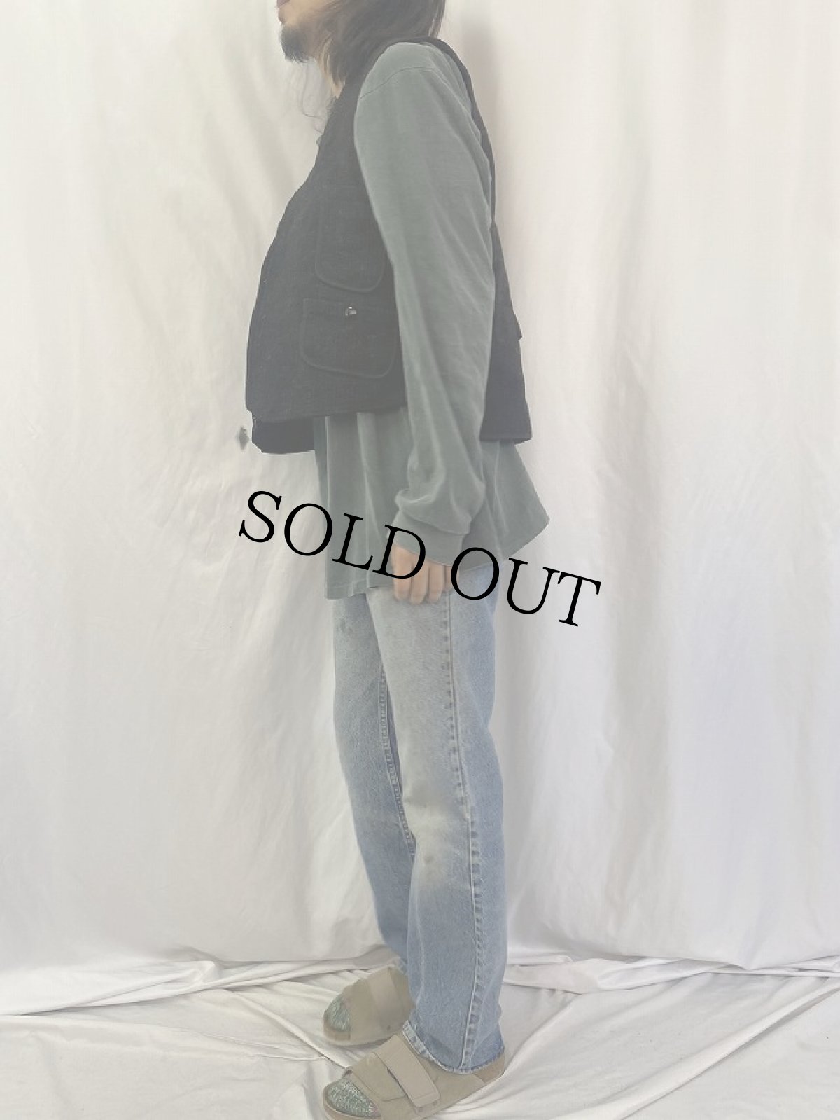 画像3: 90's Woolrich メルトンベスト (3)