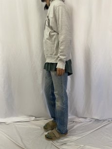 画像3: 00's Champion REVERSE WEAVE "NYU" プリントスウェットフーディー M (3)