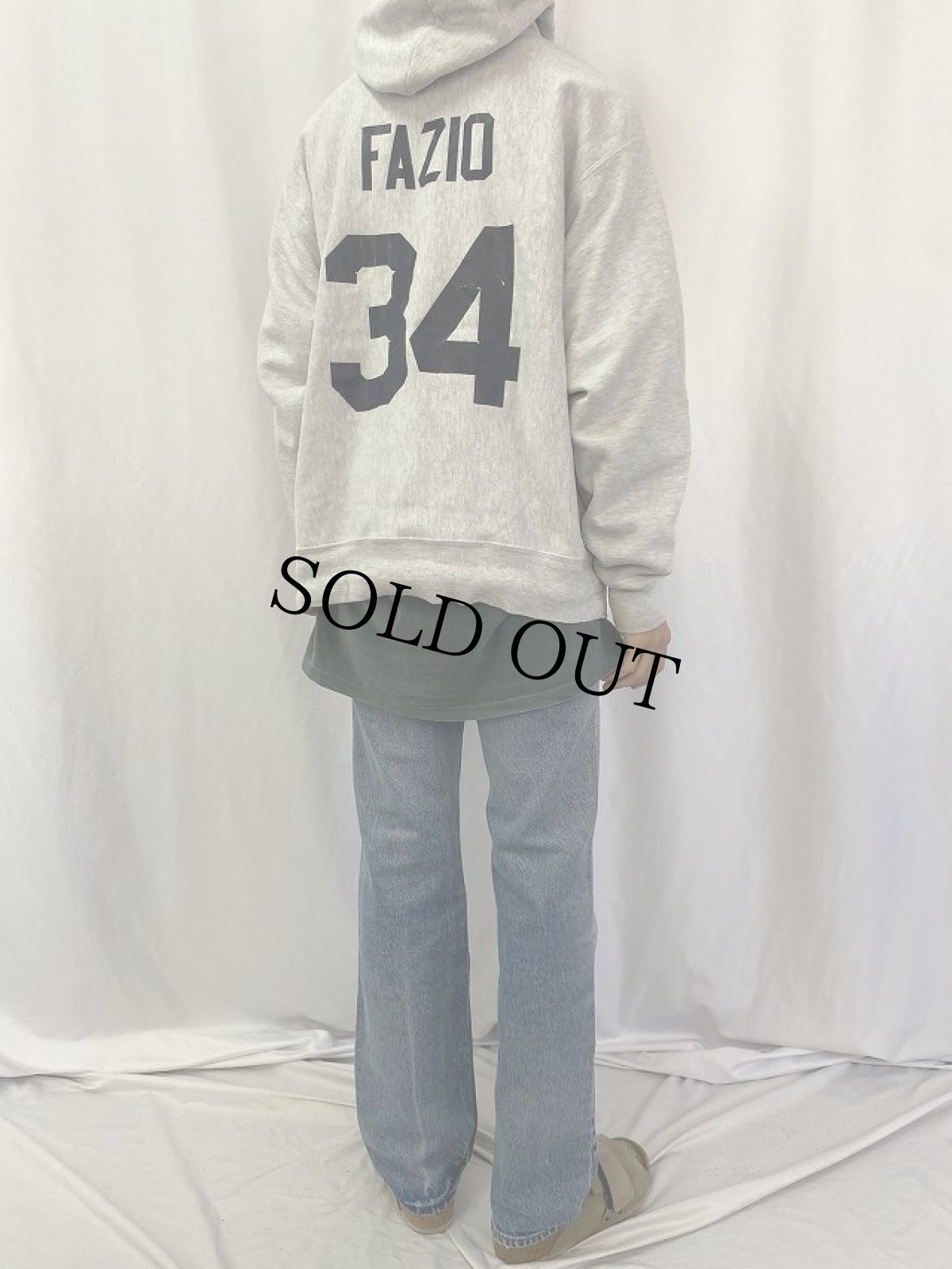 画像4: 00's Champion REVERSE WEAVE "ST.ROSE" プリントスウェットフーディー L (4)