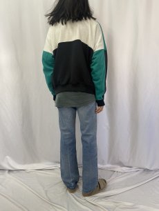 画像4: 90's NIKE ハーフジップ 切り替えデザインスウェット XL (4)