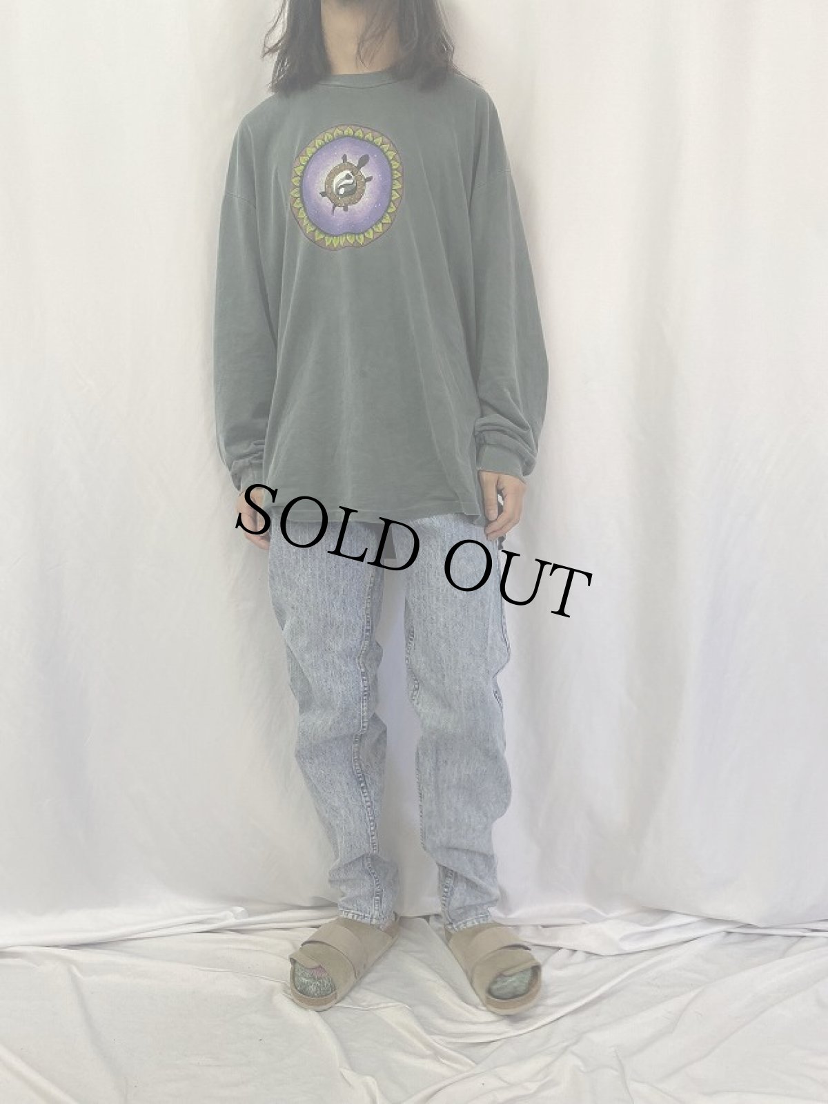 画像2: 90's Levi's 550 USA製 ストライプ柄 デニムパンツ W34 (2)