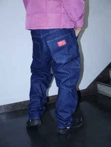 画像1: 90's WILD ASS USA製 ダブルニー デニムペインターパンツ W35 (1)