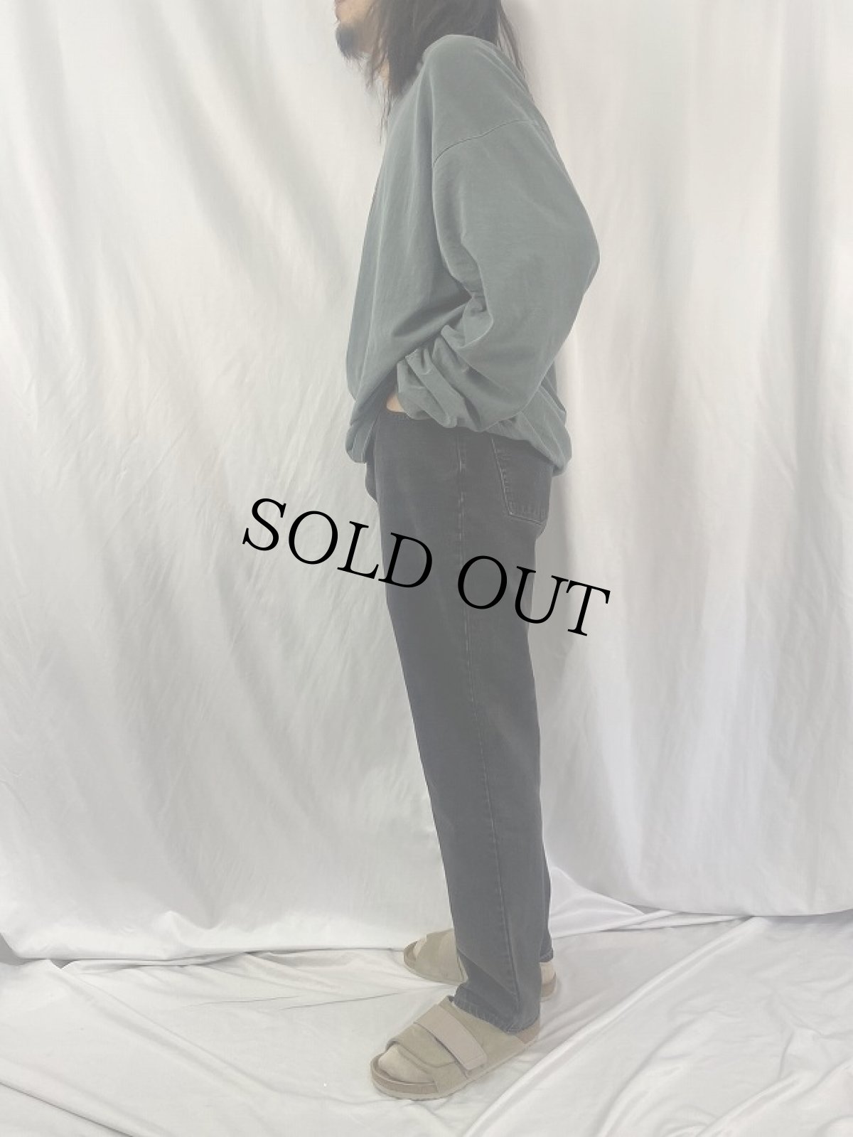 画像3: 90's Levi's 5 USA製 ブラックデニムパンツ W31 (3)