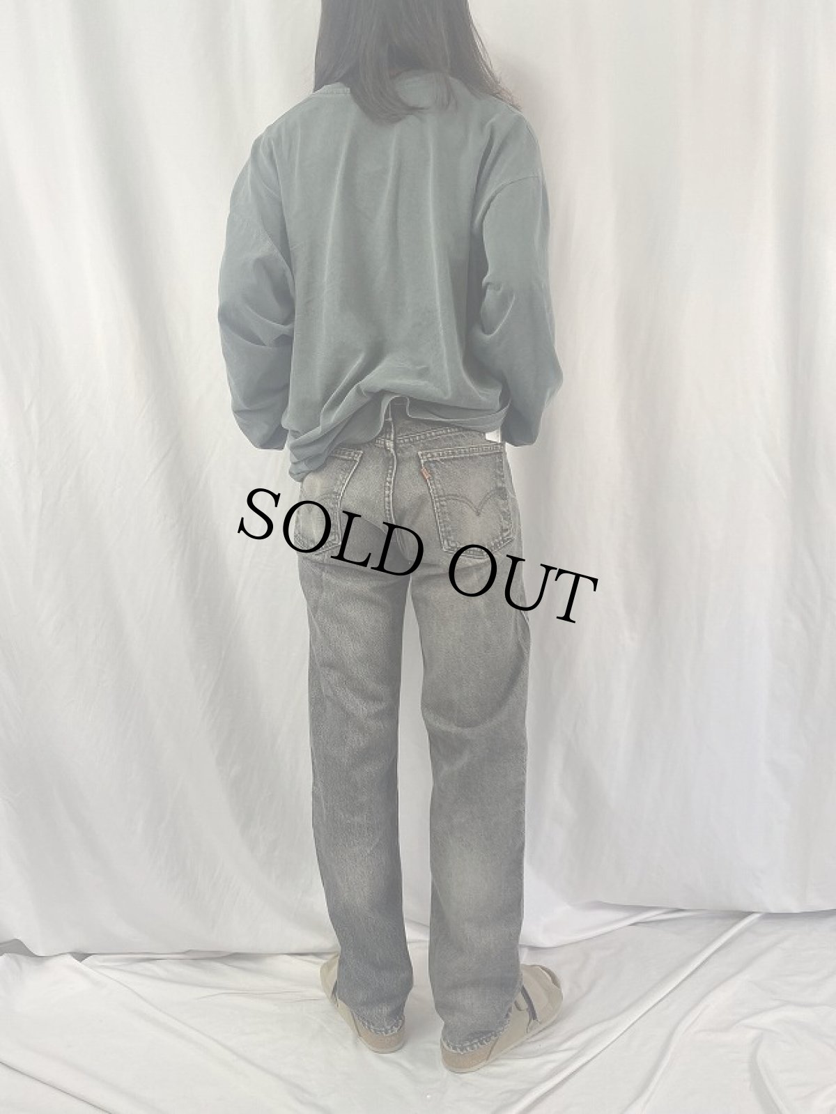 画像4: 90's Levi's 505 USA製 オレンジタブ ブラックデニムパンツ W36 (4)